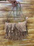 Bolso bandolera pequeño con flecos