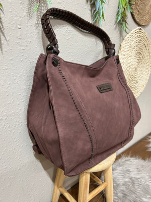 Bolso estilo hobo efecto ante
