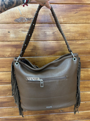 Bolso estilo hobo con flecos
