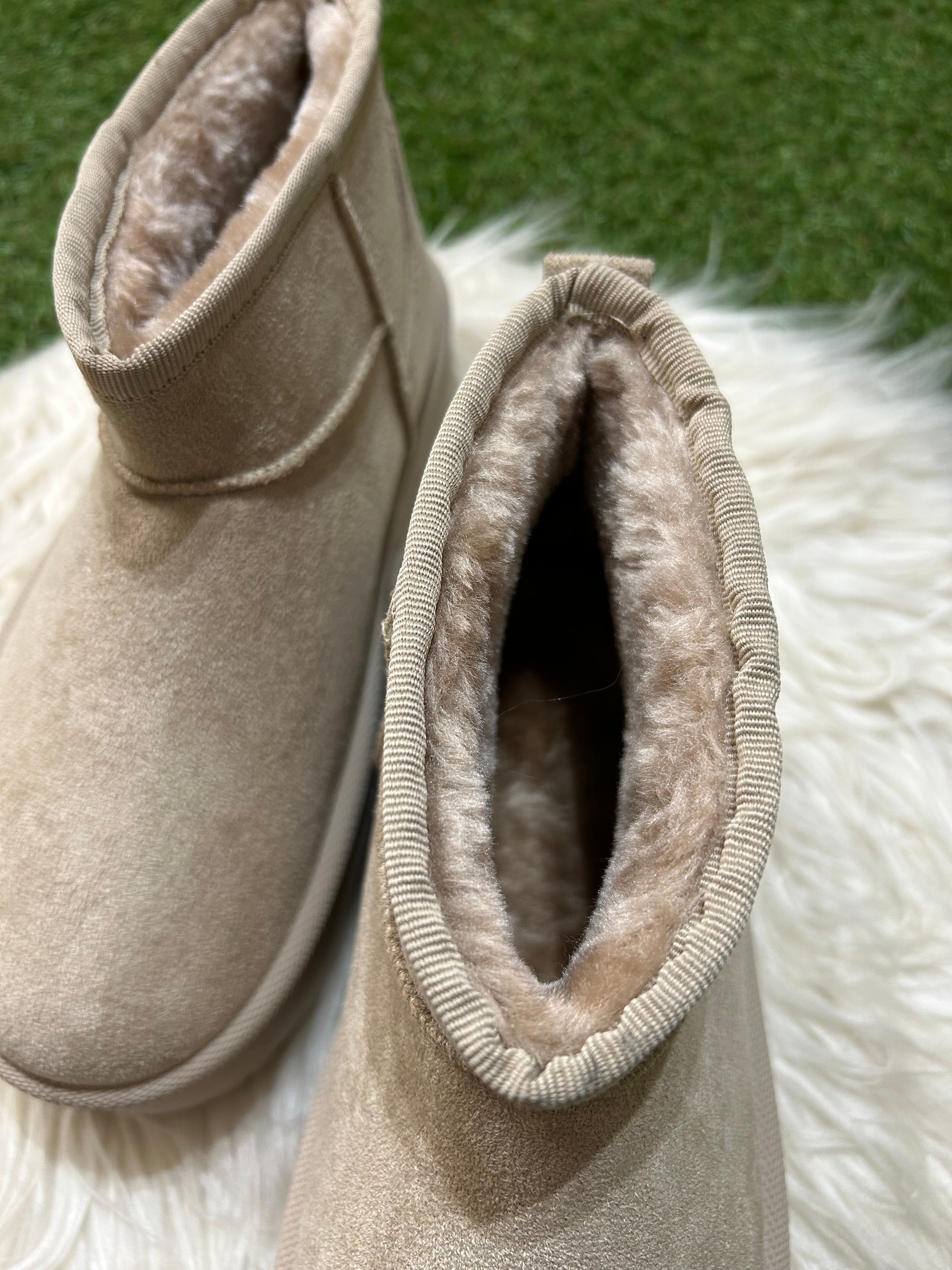 Botines plataforma beige