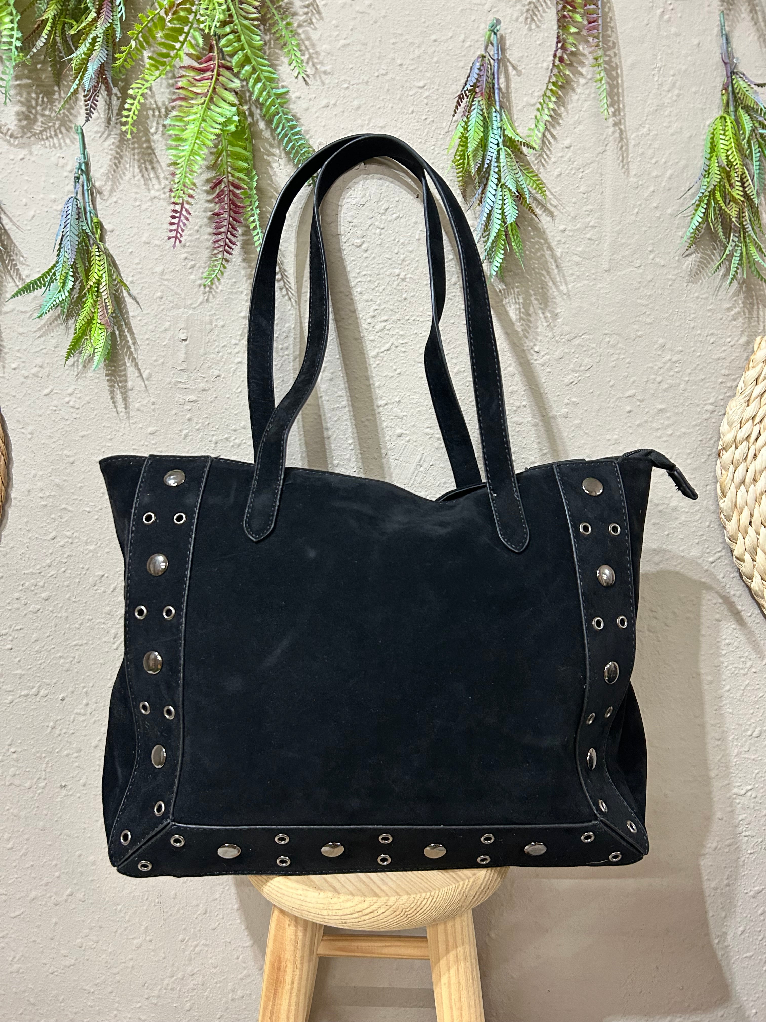 Bolso shopper grande efecto ante