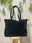 Bolso shopper grande efecto ante