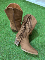 Botas cowboy marrón con flecos