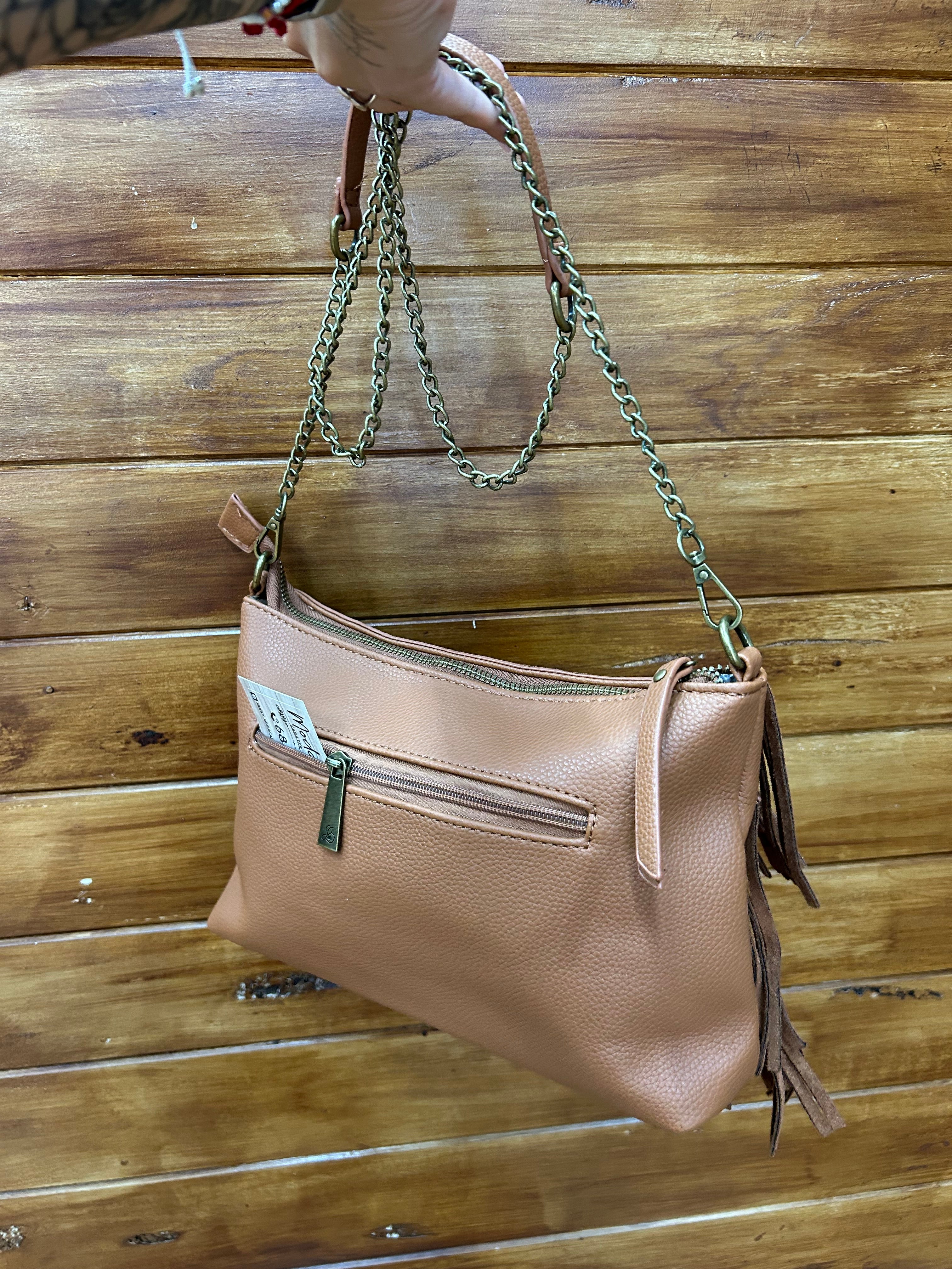 Bolso bandolera pequeño con flecos