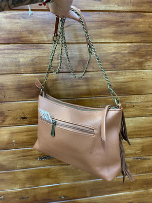 Bolso bandolera pequeño con flecos