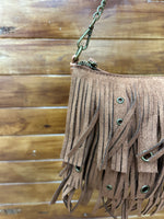 Bolso bandolera pequeño con flecos