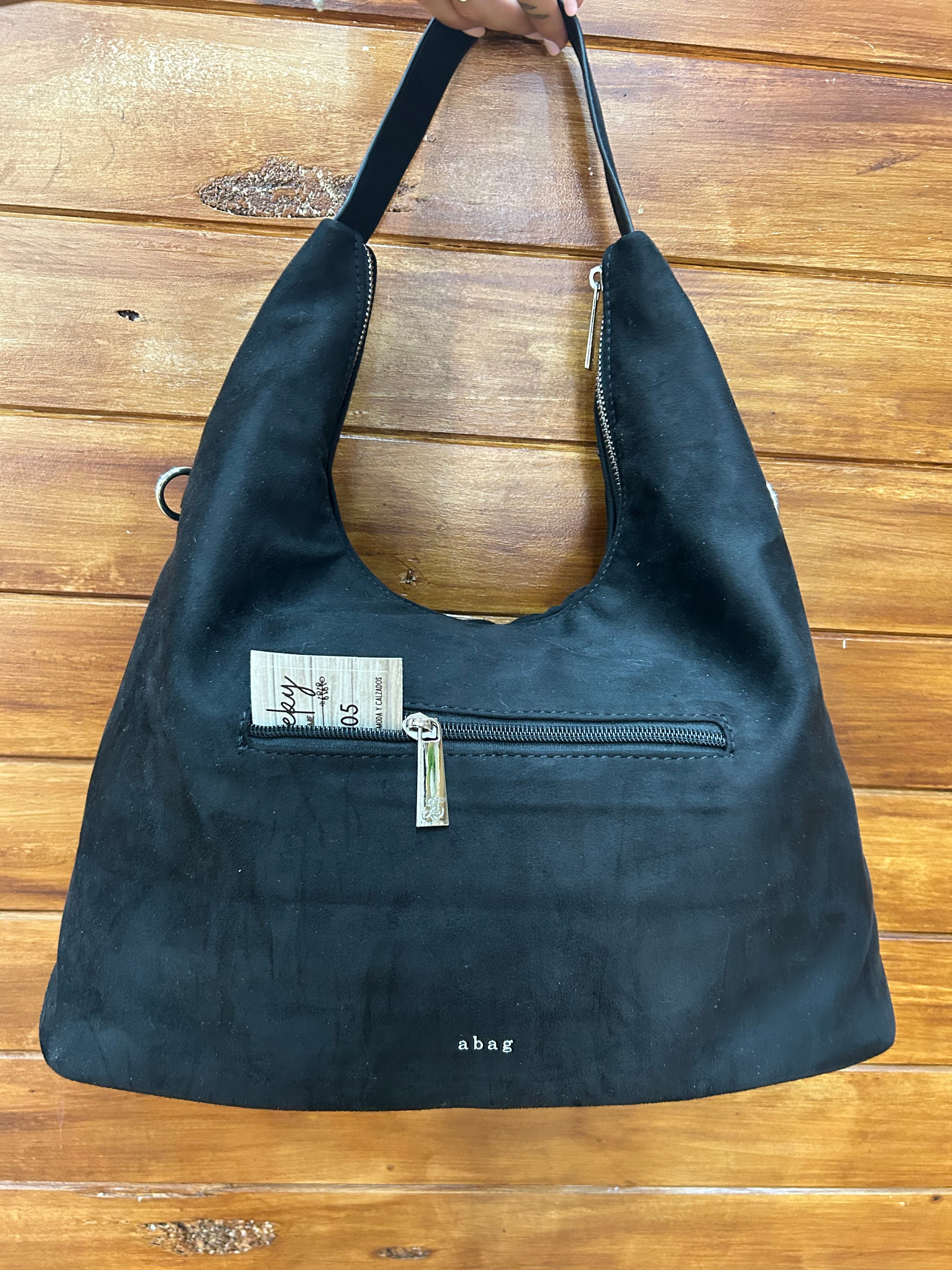 Bolso de hombro efecto ante con tachas