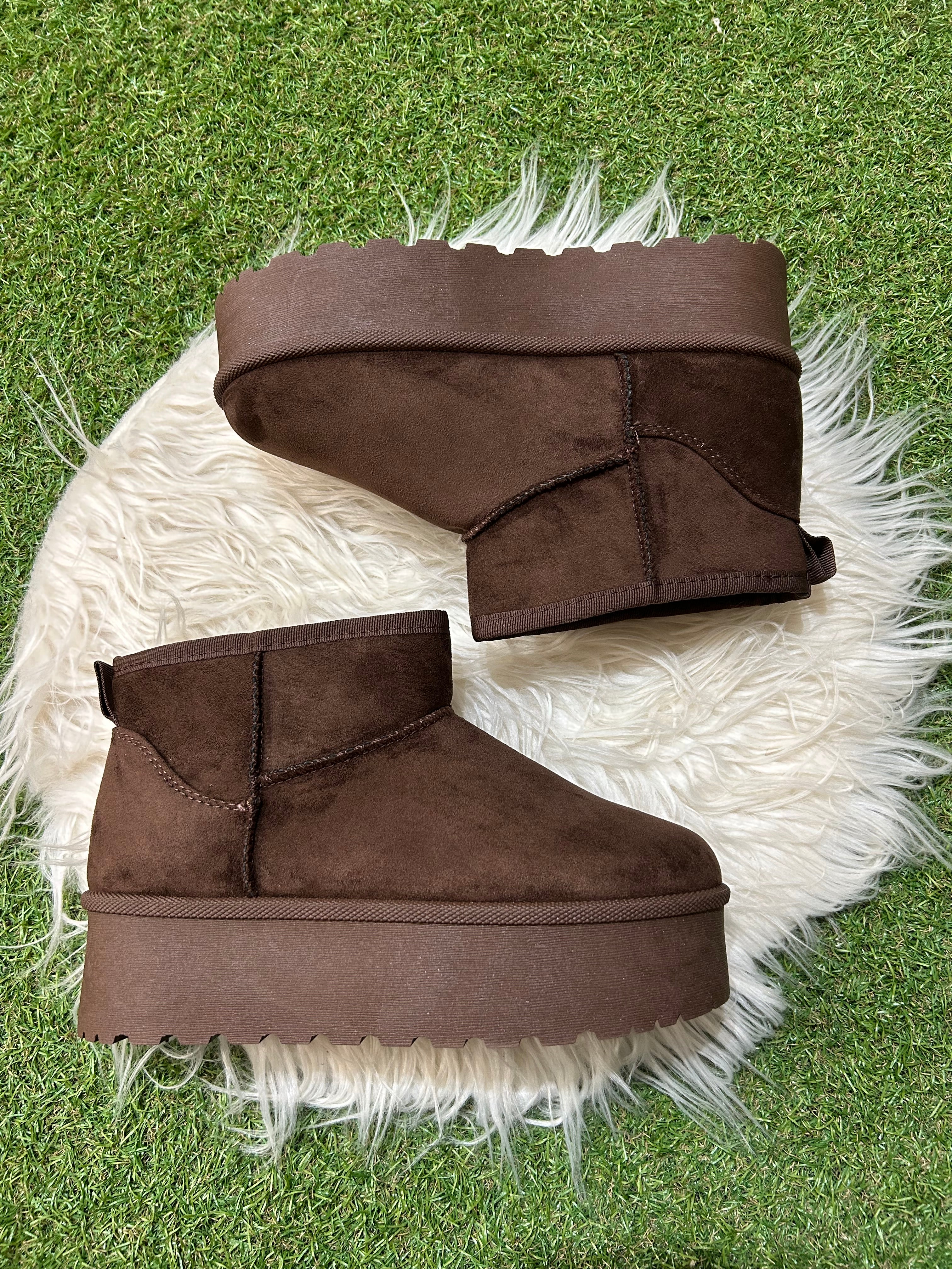 Botines plataforma chocolate