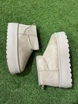 Botines plataforma beige
