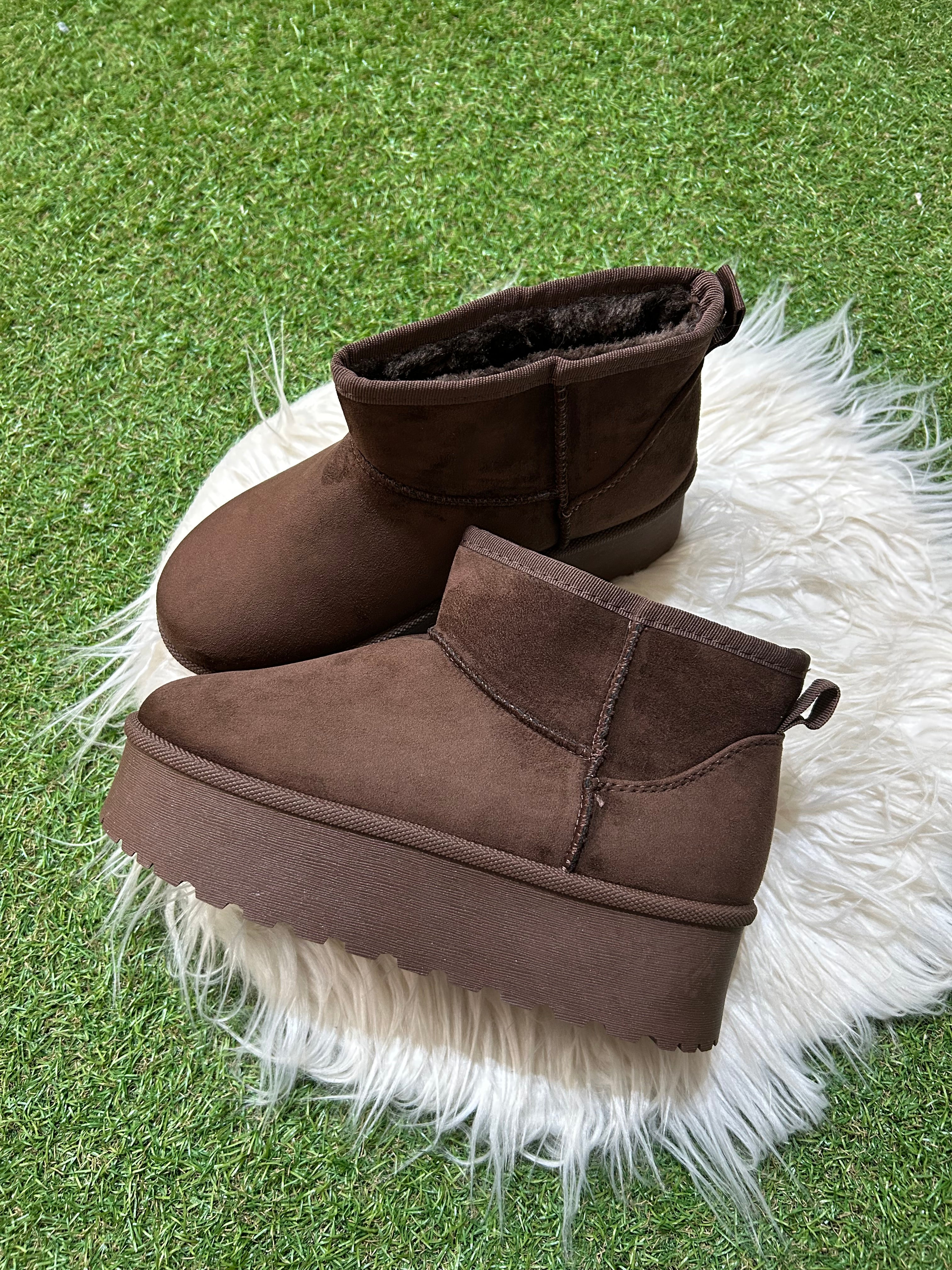 Botines plataforma chocolate